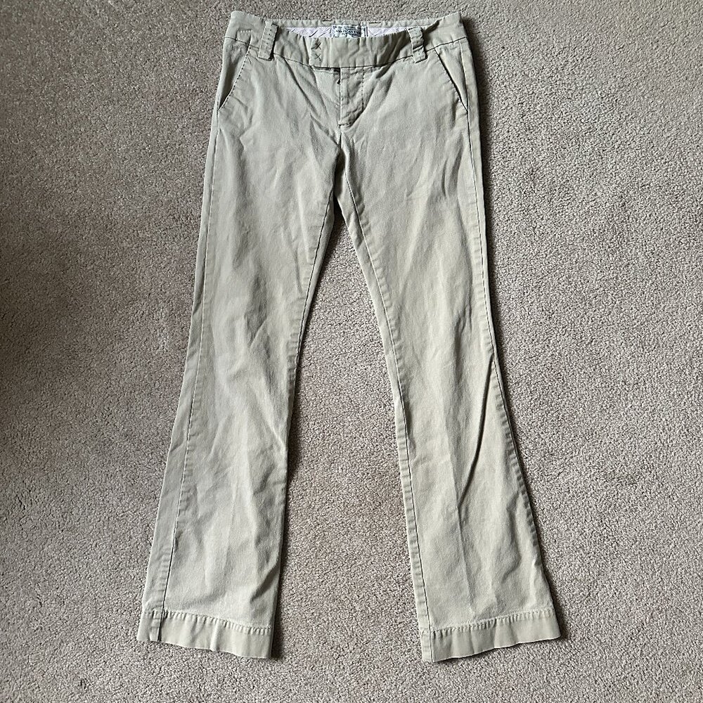 American Eagle low-rise khaki flared chinos